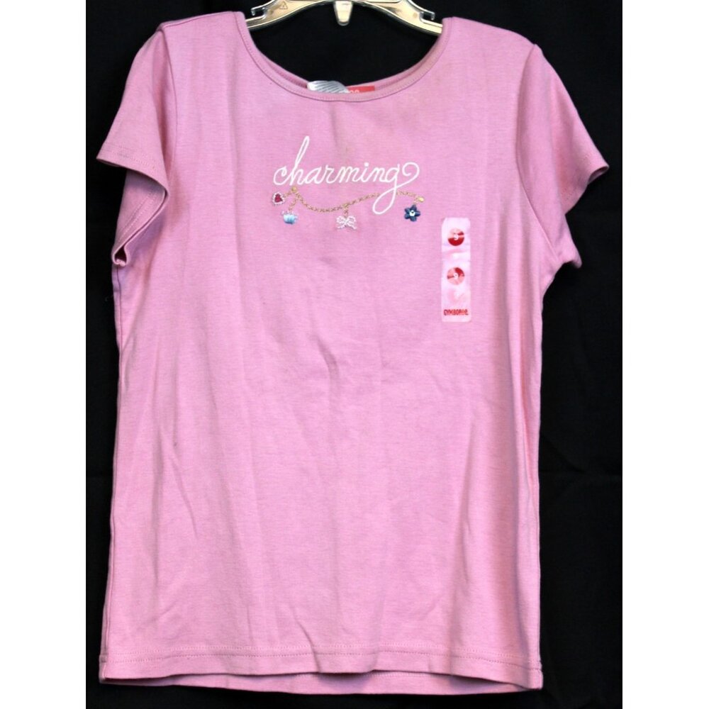 NWT 2005 Gymboree Chelsea Girl Pink T-Shirt Charming sz 9 Embroidered Princess